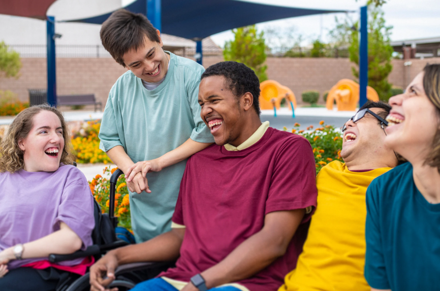 A group of disabled people